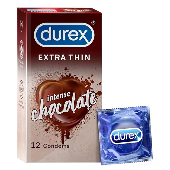 A2ZBDShop Durex Extra Thin Intense Chocolate Flavoured 10 Pcs Condoms