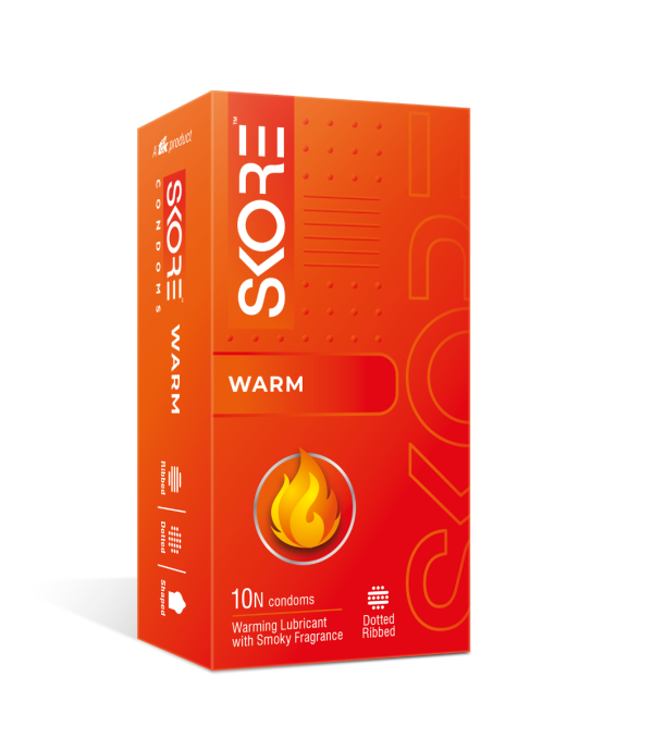 A2ZBDShop Skore Warm Condom  (10pcs)