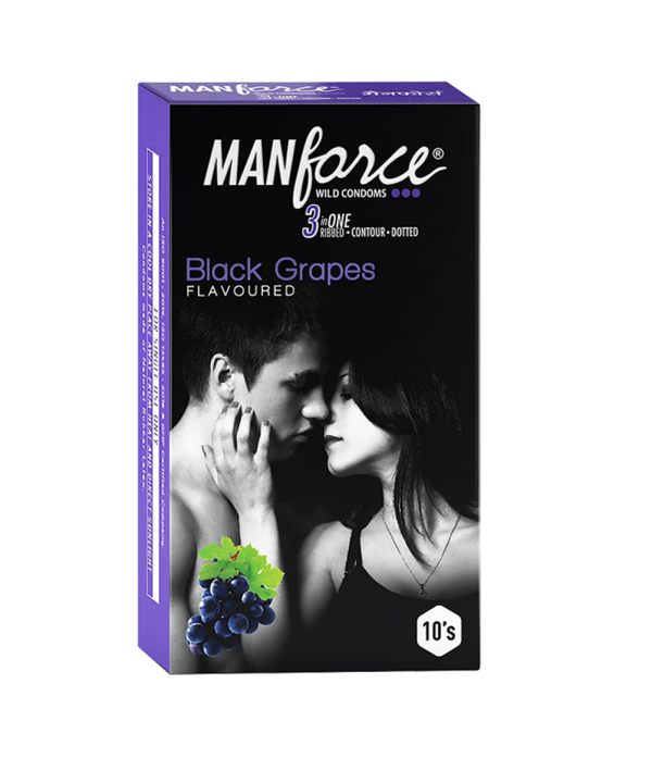 A2ZBDShop Manforce Black Grapes Condom  10pcs