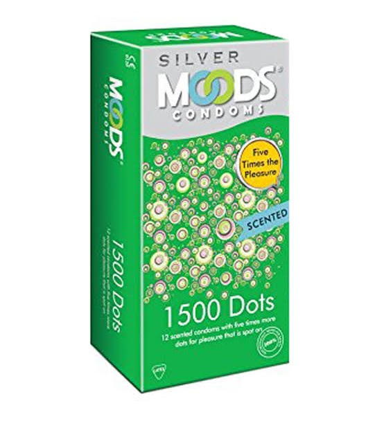 A2ZBDShop Moods Silver 1500 Dots Condom