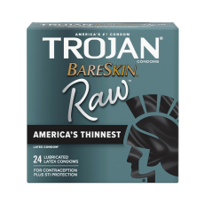 A2ZBDShop Trojan Bareskin Raw Latex Lubricated Thin Condoms